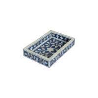 Pearl Inlay Floral Navy Mini Tray