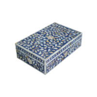 Pearl Inlay Box Floral Navy