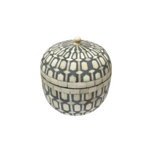 Large bone inlay canister box grey