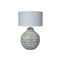 Bone inlay chevron lamp grey