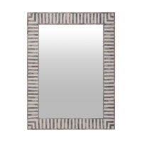 Stripe grey bone inlay mirror