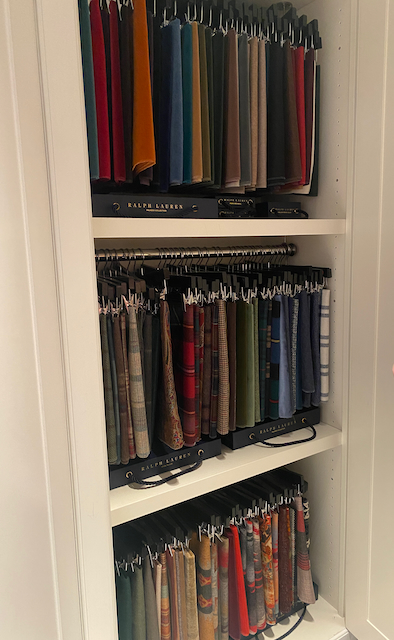 Fabric library at Ralph Lauren's palazzo