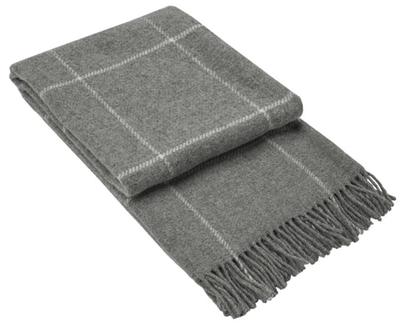 Grey Striped Brighton Throw